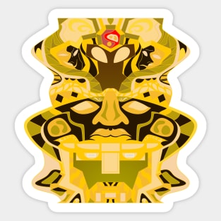 gold saint gemini alien ecopop Sticker